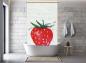 Preview: Extartiqe Duschrollo - Erdbeere modernes Rollo Made in Germany